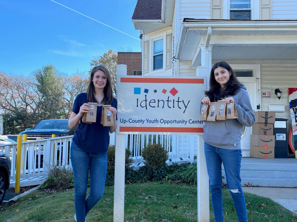 Gaby and Alyssa Hodor outside Identity's Up-County Youth Opportunity Center